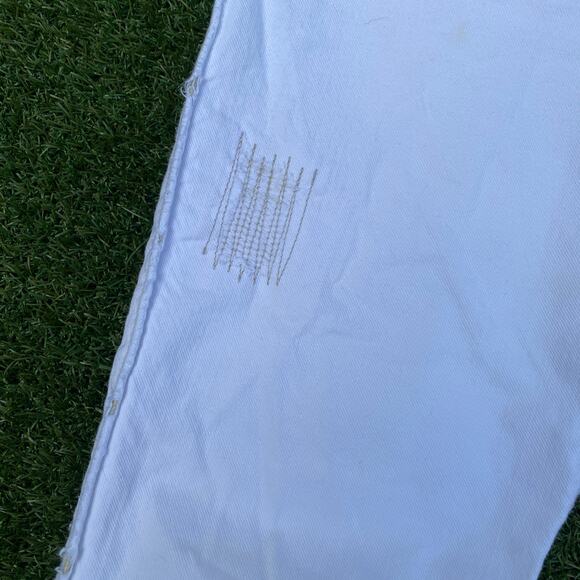 Isabel Marant Etoile Women's High Rise White Distressed Denim Jeans - Picture 5 of 8